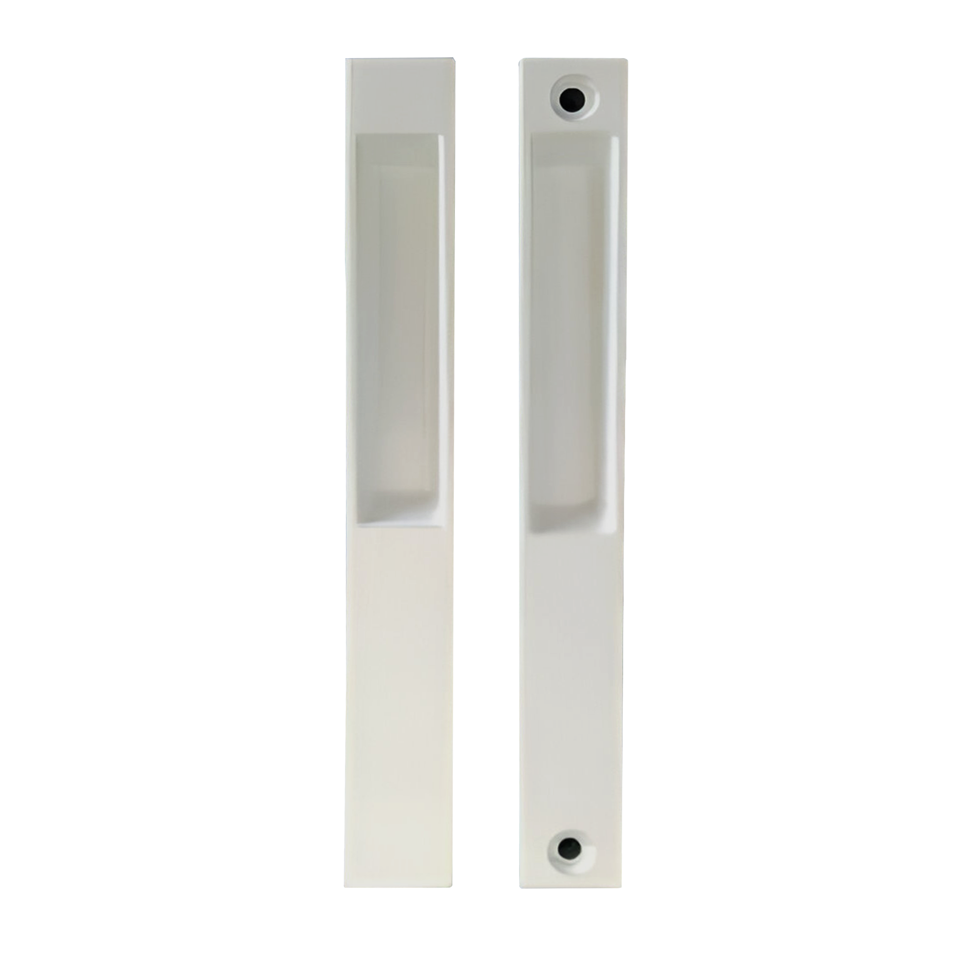 Sliding Patio Glass Door Flush Mount Dummy Handle, 6-5/8" Hole Spacing - No Lock - Garage and Sliding Door Hardware